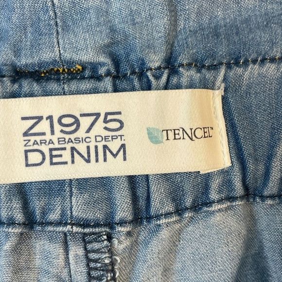 zara basics wide leg high waisted denim size XS - Picture 10 of 10